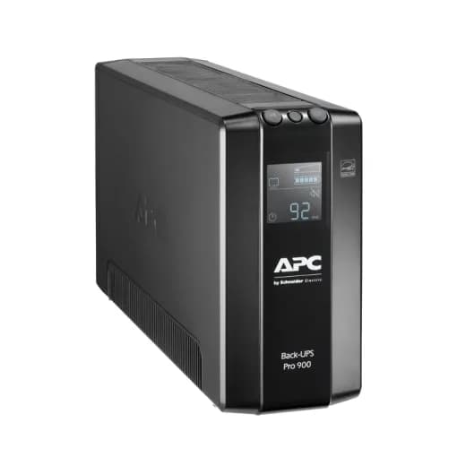 UPS APC "Back-UPS", Line int., mini Tower, AVR, IEC x 6, display LCD, back-up 11 - 20 min. "BR900MI" — miniatură