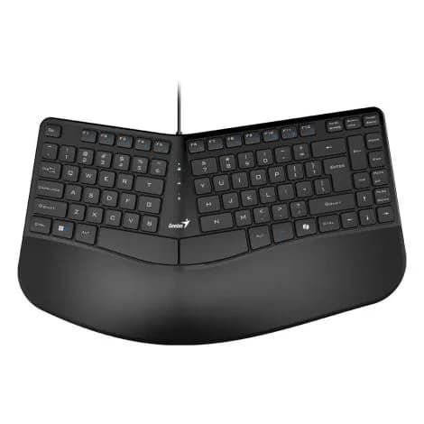 TASTATURA GENIUS USB, 104 taste, 12 functii, ergonomic, palm rest, AI, cablu 1.5m, black, "Ergo KB-700" "31310053400"