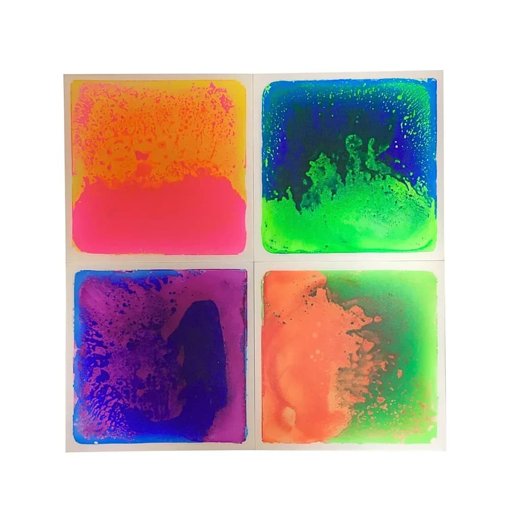 4 x plăci de podea senzoriale cu lichid, reactive UV