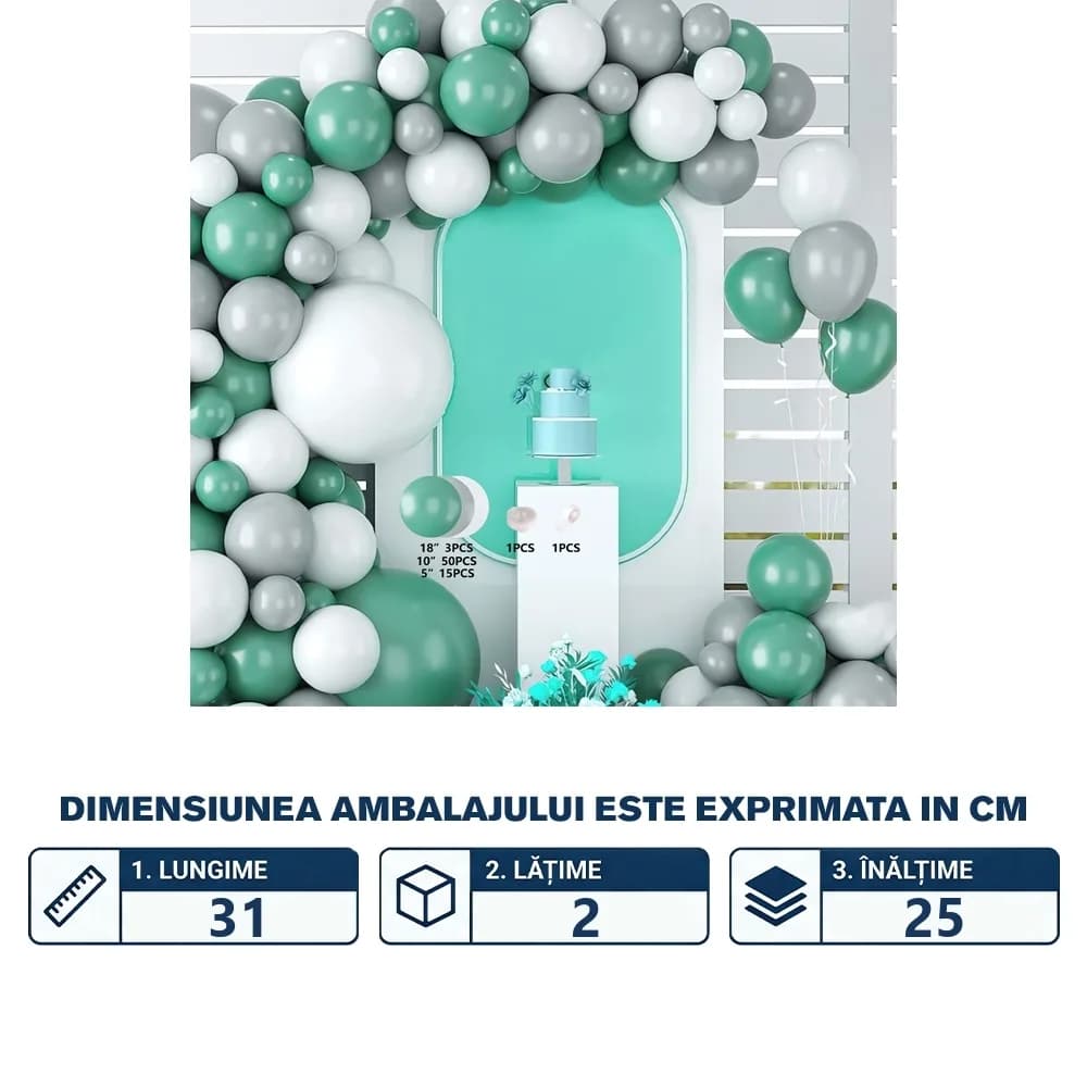 Set baloane pentru arcada, 70 buc — miniatură