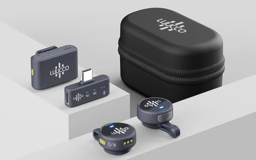 Microfon Lavaliera Wireless Luucco AirWave Pro-K2, USB C, Combo