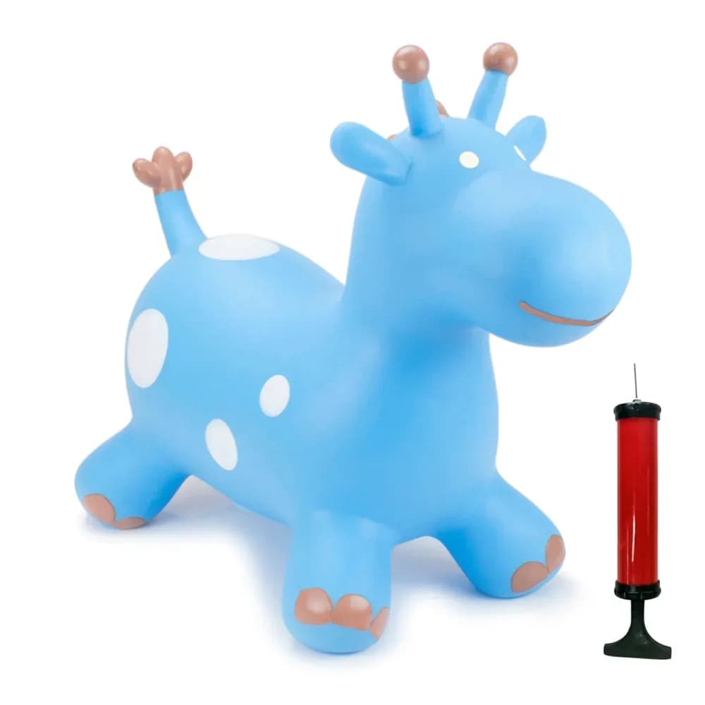 Jucărie gonflabilă săltăreață de călărit Girafa Albastră HappyHopperz — miniatură