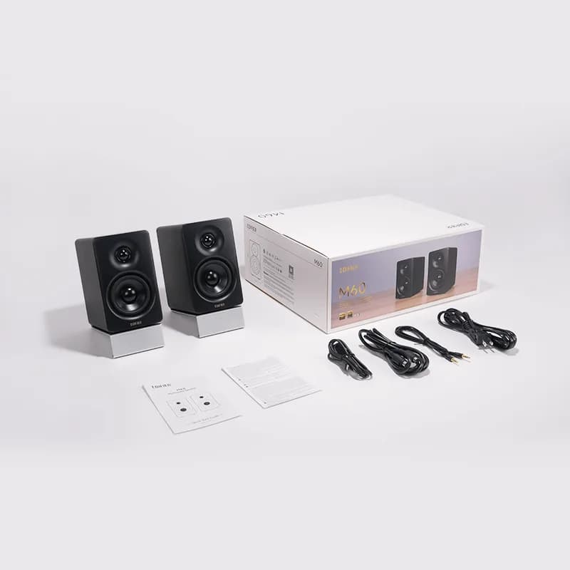 BOXE EDIFIER 2.0, RMS: 66W (2 x 15W + 2 x 18W), bluetooth v5.3, touch panel, AUX/USB-C, 220V alimentare, black "M60-BK" — miniatură