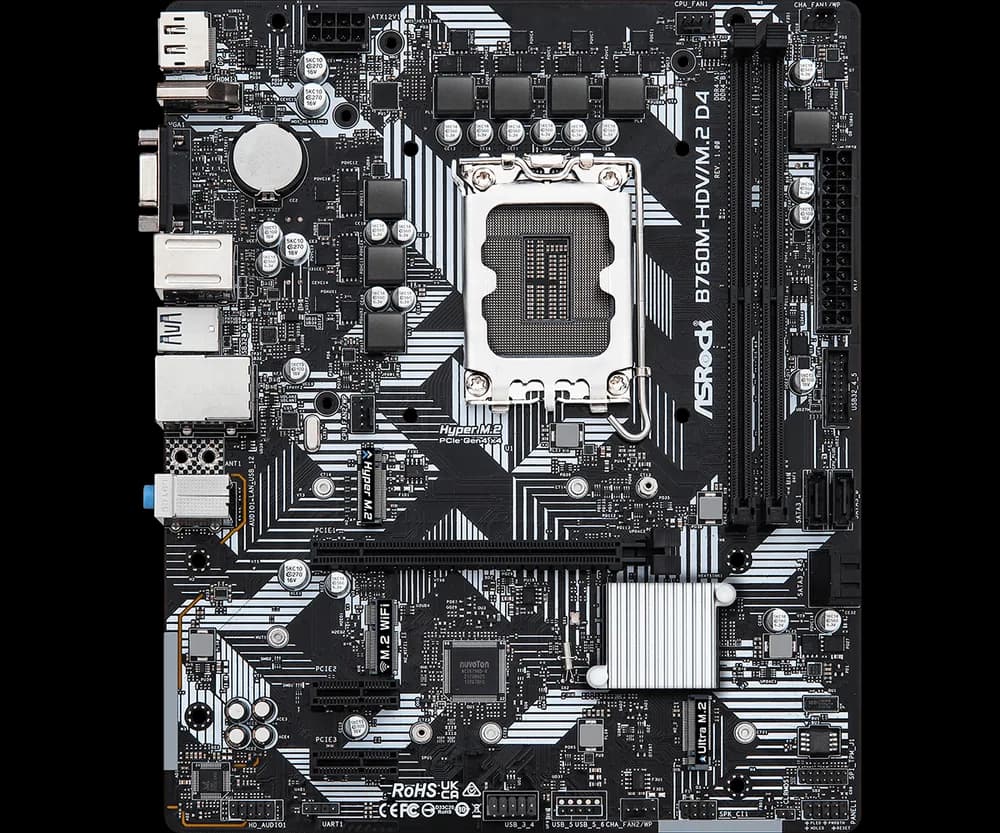 Placa de baza ASRock B760M-HDV/M.2 D4, Socket 1700, DDR4, Micro-ATX — miniatură