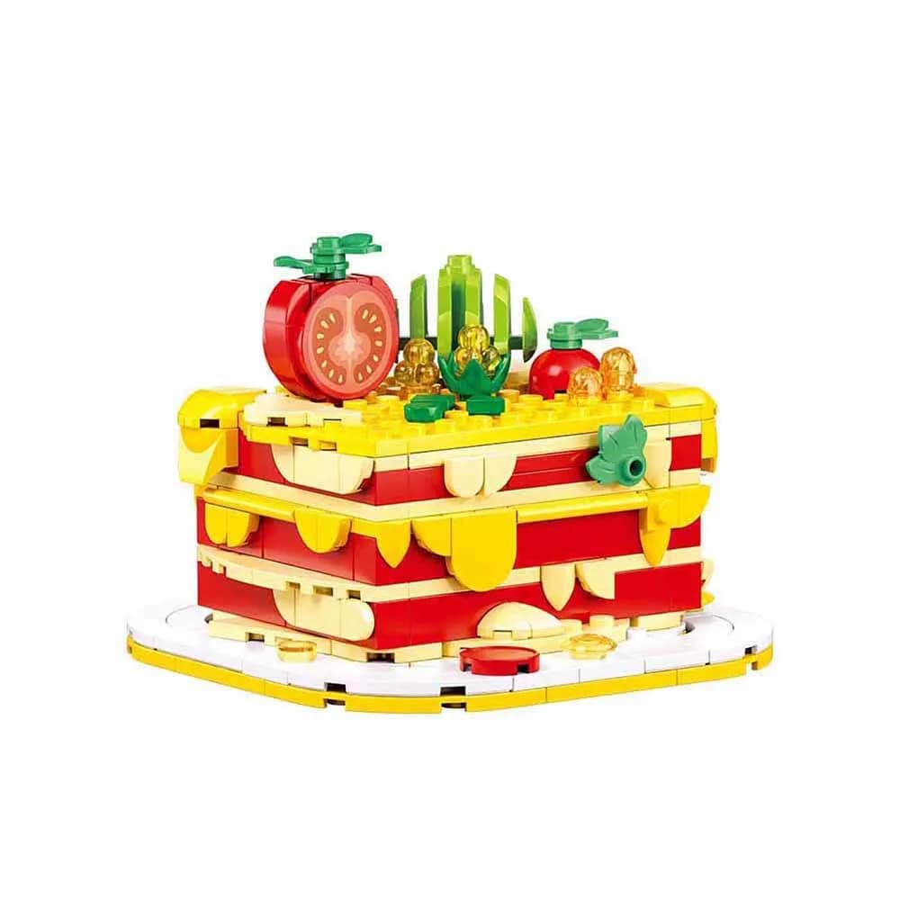 Set de constructie, 250 piese, Garfield si lasagne - Sluban — miniatură