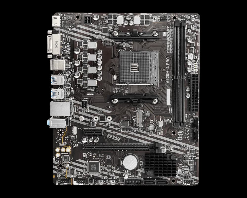 Placa de baza MSI A520M-A PRO, Socket AM4, DDR4, Micro-ATX
