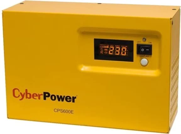 UPS CYBER POWER Inverter (pt. motoare, pompe etc.), Sinusoida Pura,600VA/ 420W, AVR, 1xsocket Shucko, display LCD,fara baterie,functioneaza cu baterie de 12V, seria EPS "CPS600E"