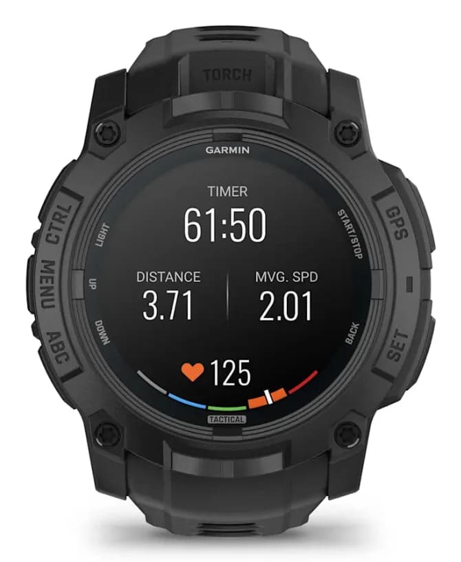 Smartwatch Instinct 3 50 mm AMOLED Tactical Edition Black with Black Band "010-03020-50" — miniatură
