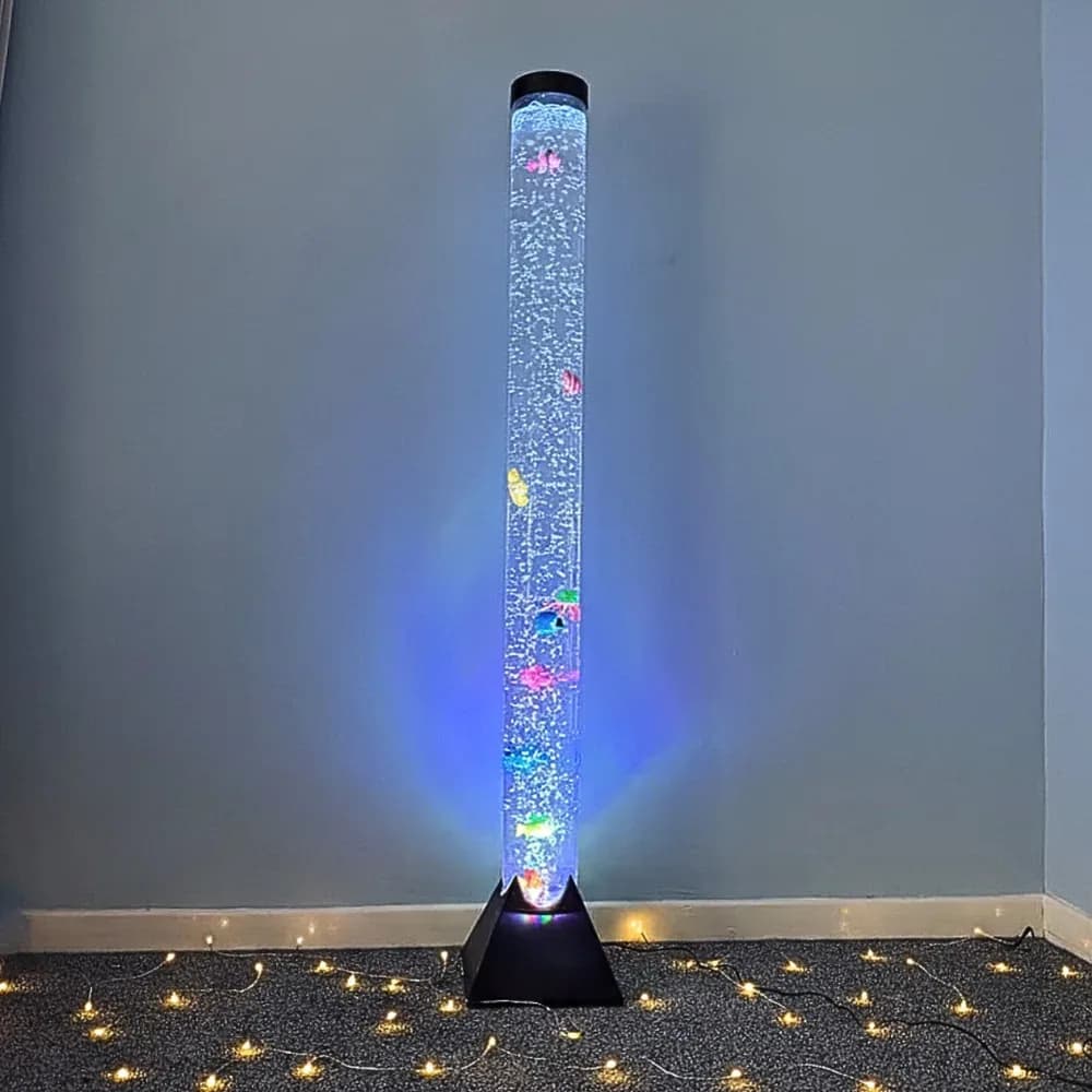 Tub cu Bule 120cm cu Telecomandă (Rotund cu Bază Pătrată Neagră)