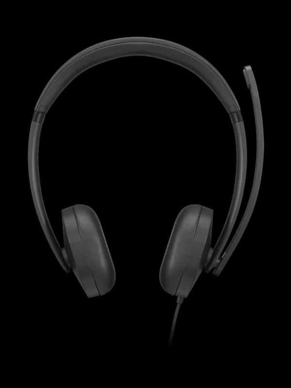 Casti Head-band Lenovo VoIP Headset 5000, Wired, noise-canceling, Negru