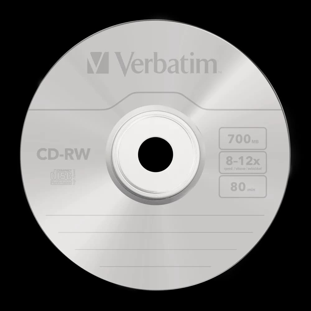 CD-RW VERBATIM 700MB, VITEZA 12X, 10pack, JewelCase, "43148"