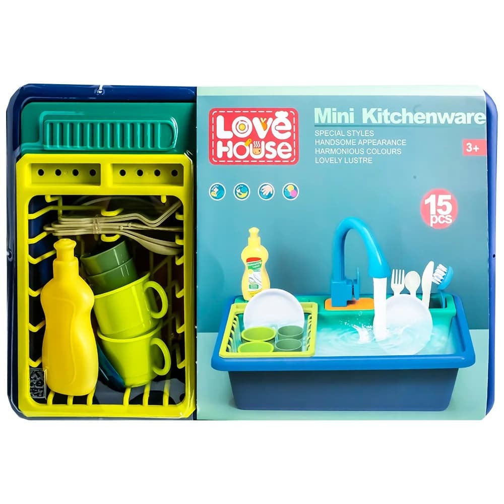 Play set bucatarie, 15 piese/set — miniatură
