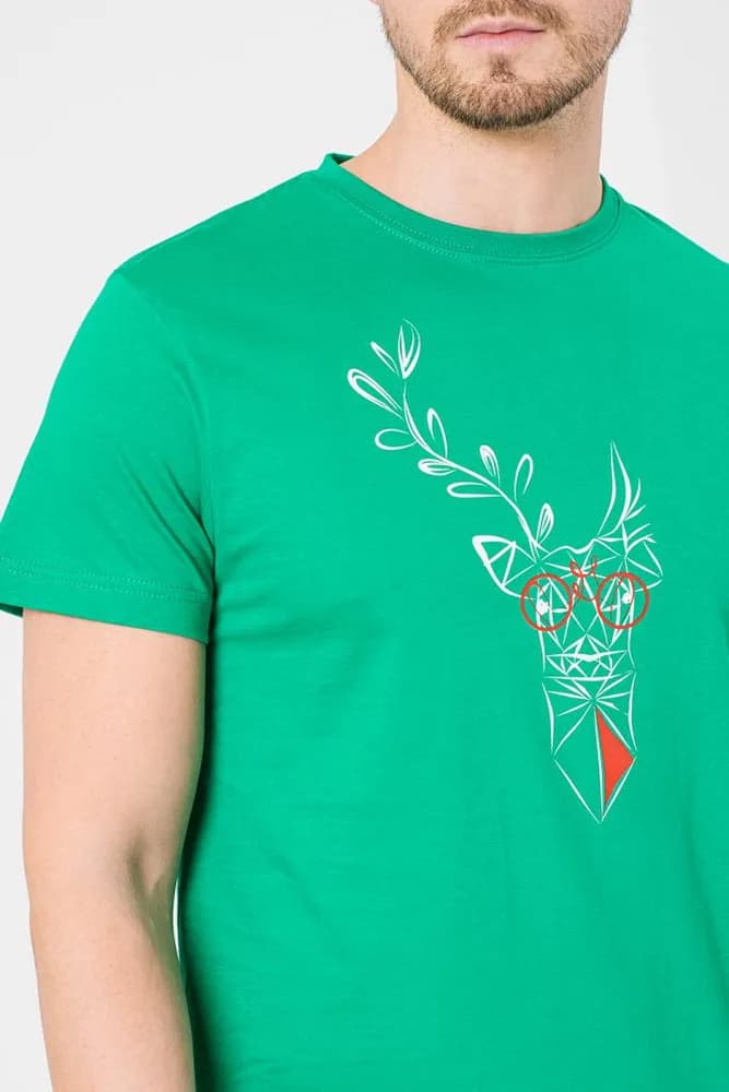 TRICOU CERB FAMILIE BARBATI K GREEN-L — miniatură