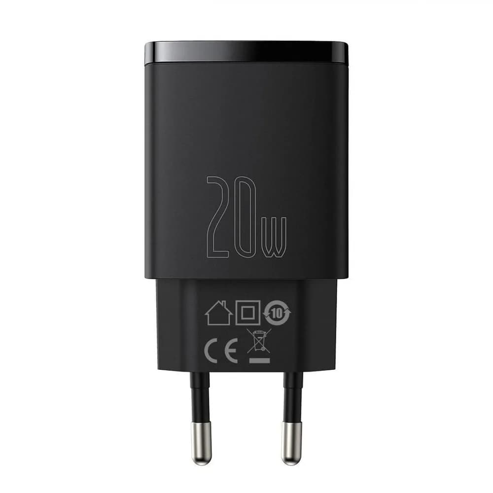 Incarcator Retea Baseus Compact, 20 W, 2 porturi, Negru