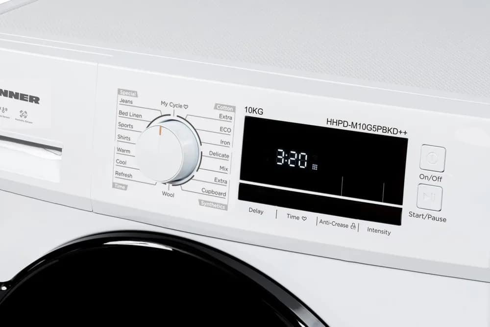 Uscator de rufe HEINNER HHPD-M10G5PBKD++, 10 kg, Clasa: D, Alb — miniatură