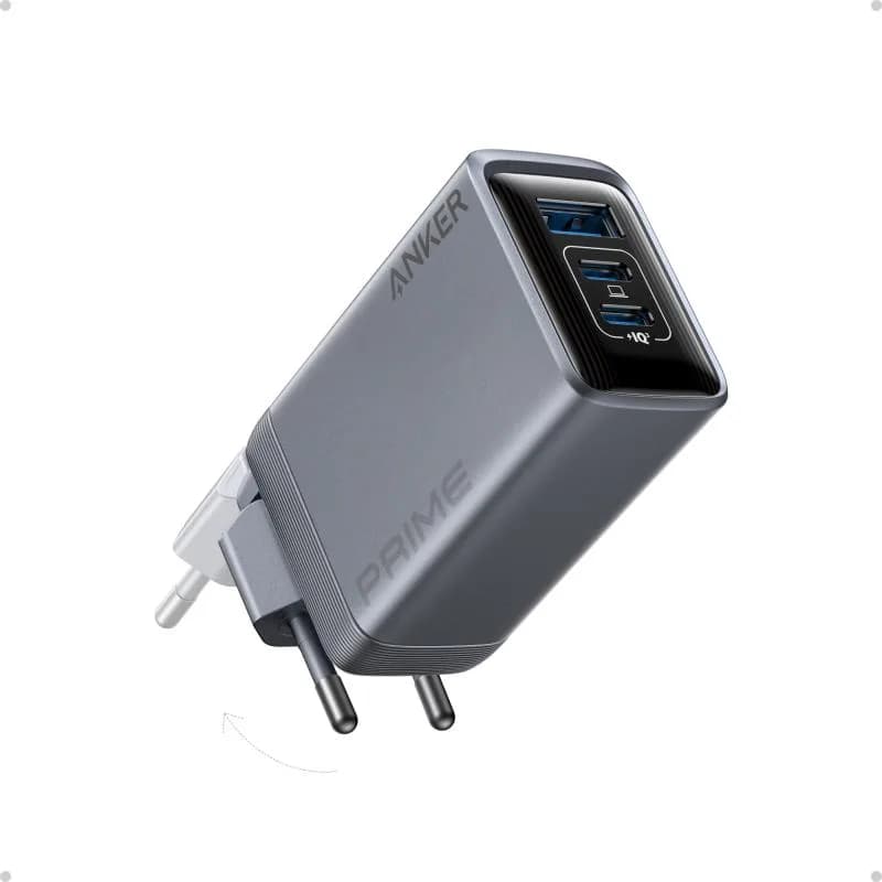 Incarcator Retea Anker Prime GaN PPS, 100 W, 3 porturi, Negru