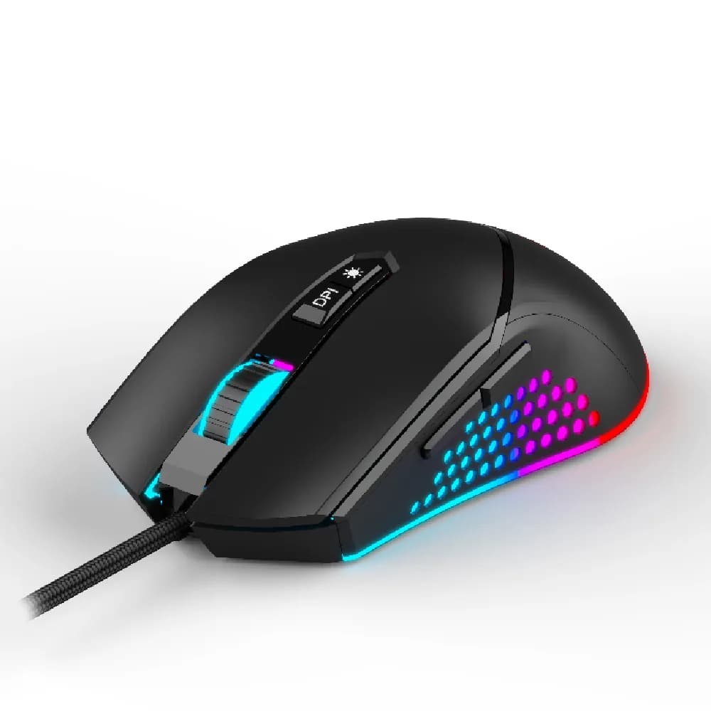 MOUSE Spacer - gaming, gaming, cu fir, USB, optic, 12.000 dpi, butoane/scroll 7/1, iluminare RGB, negru, "SPGM-ALIEN-NOVA" — miniatură