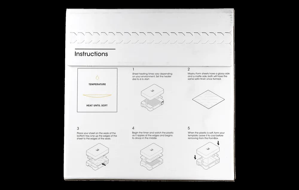 Accesoriu imprimantă 3D Mayku FormBox Form Sheets (30 buc) — miniatură
