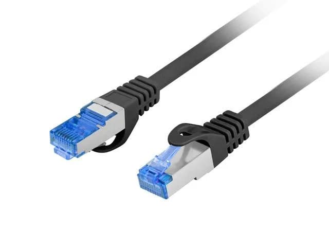 Patch cord Cat.6A S/FTP LSZH CCA 3 m negru, Fluke Passed