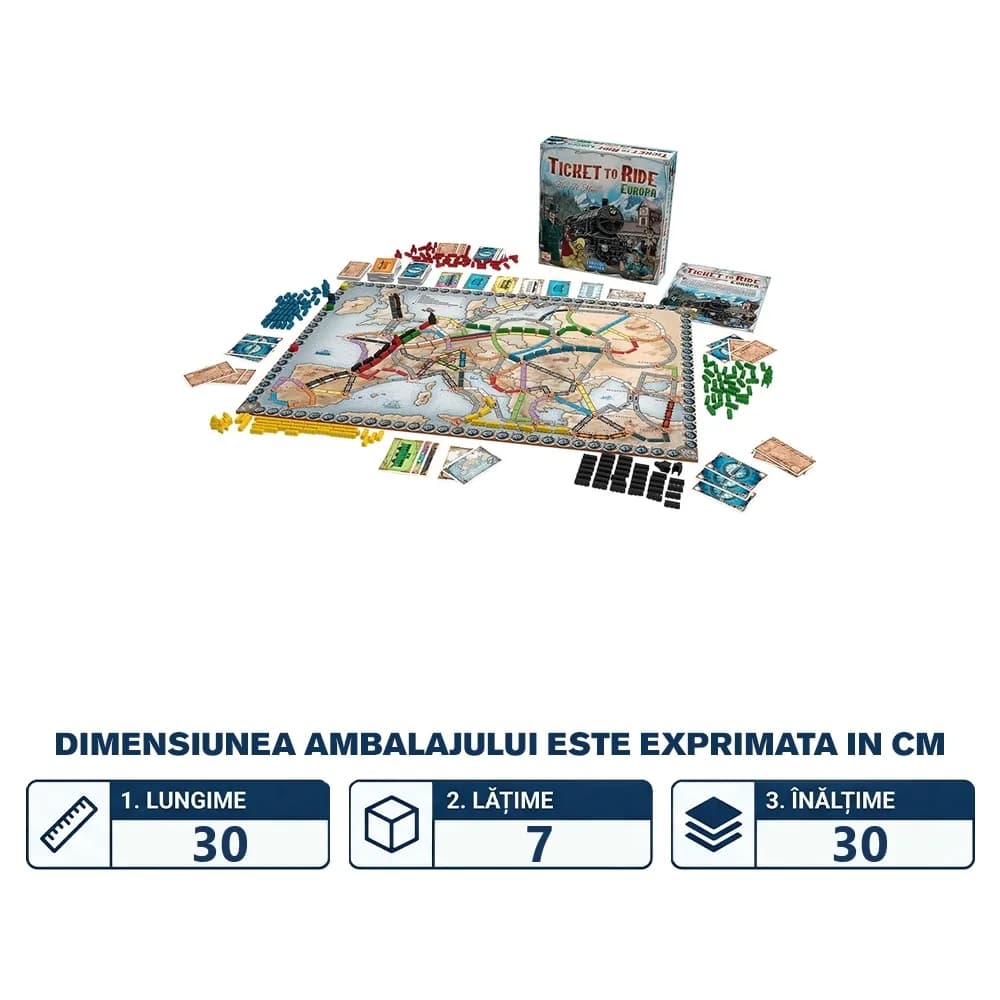 Joc de societate - Ticket to Ride Europa, limba romana, Asmodee - BLACKFIRE — miniatură