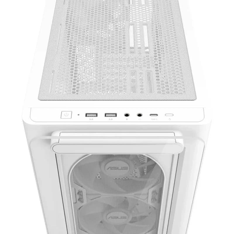 Carcasa ASUS A23 PLUS TG ARGB WHITE, RGB, Mid Tower, White — miniatură