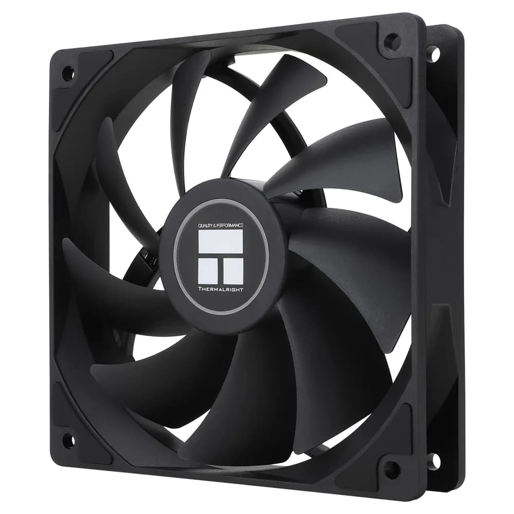 Ventilator Thermalright "TL-C12C Extrem", 120mm, 1850 RPM, Dual Ball Brearing, 82 CFM, fara LED, 4pin PWM, negru, "TL-C12C Extrem" — miniatură