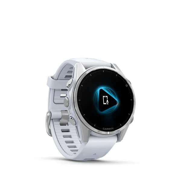 Smartwatch fenix 8 43 mm AMOLED Silver with Whitestone silicone band "010-02903-00" — miniatură