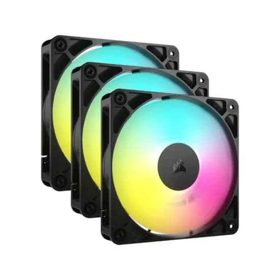 Ventilator Carcasa CORSAIR RS120 ARGB, 12 cm, 2100 RPM, 3 ventilatoare, RGB