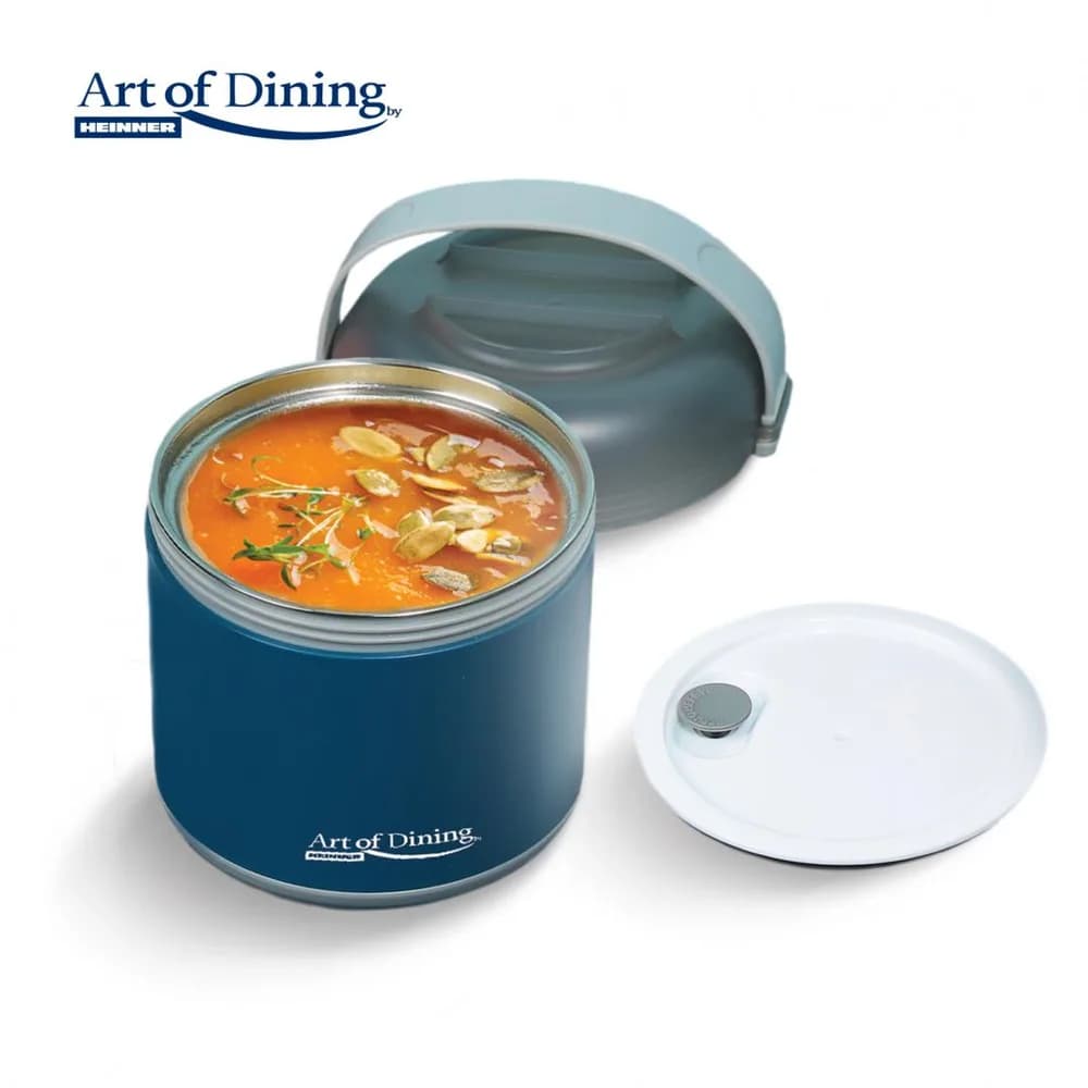 CASEROLA TERMICA 600 ML, LOCA, ALBASTRU, HEINNER — miniatură