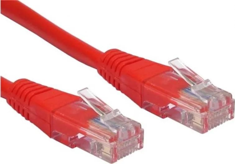 PATCH CORD UTP SPACER Cat5e, cupru-aluminiu, 1 m, rosu, AWG26, "SP-PT-CAT5-1M-R"