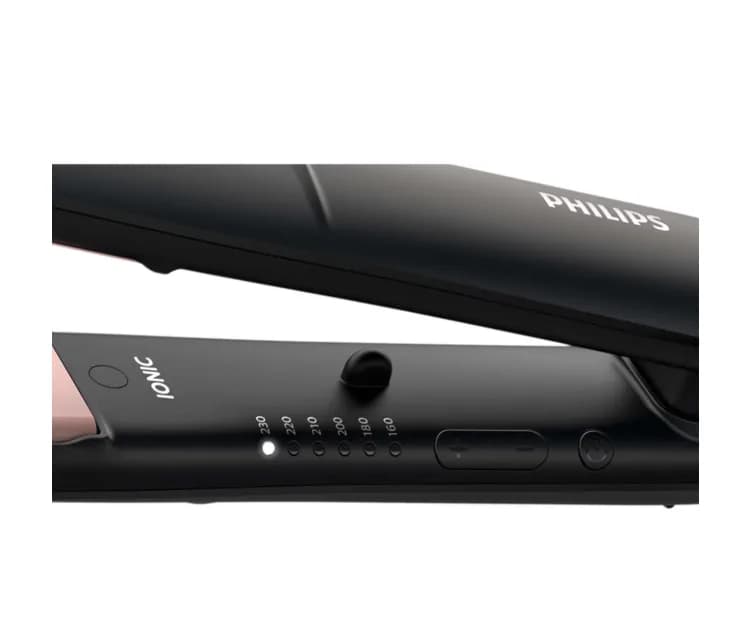 Placa de indreptat parul PHILIPS StraightCare Essential BHS378/00, 230 grade, Invelis ceramic, Keratina, Negru-Mov, L x A x I (mm) 54x346x90 — miniatură
