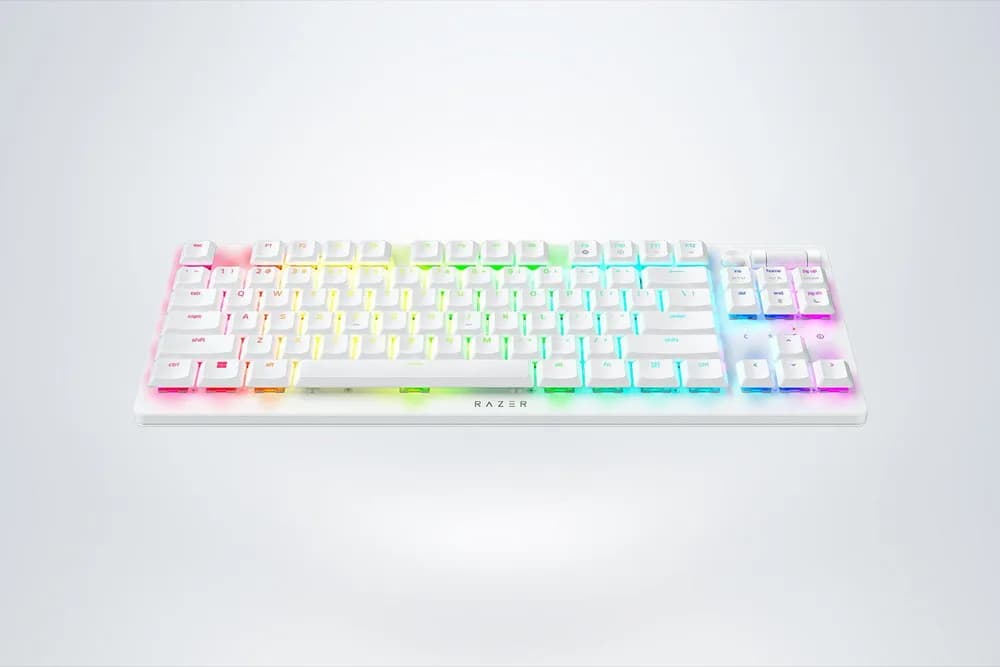 Tastatura Mecanica Gaming Razer DeathStalker V2 Pro Tenkeyless, RGB, Alb — miniatură