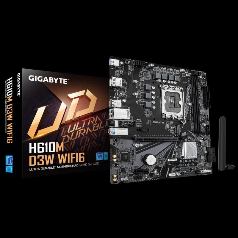Placa de baza Gigabyte H610M D3W WIFI6, Socket 1700, DDR5, Micro-ATX