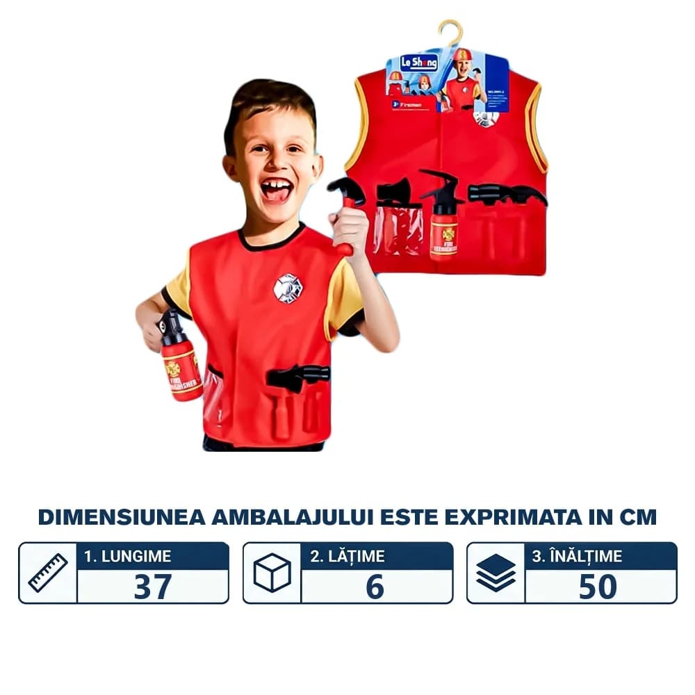 Costum Pompier, cu accesorii — miniatură