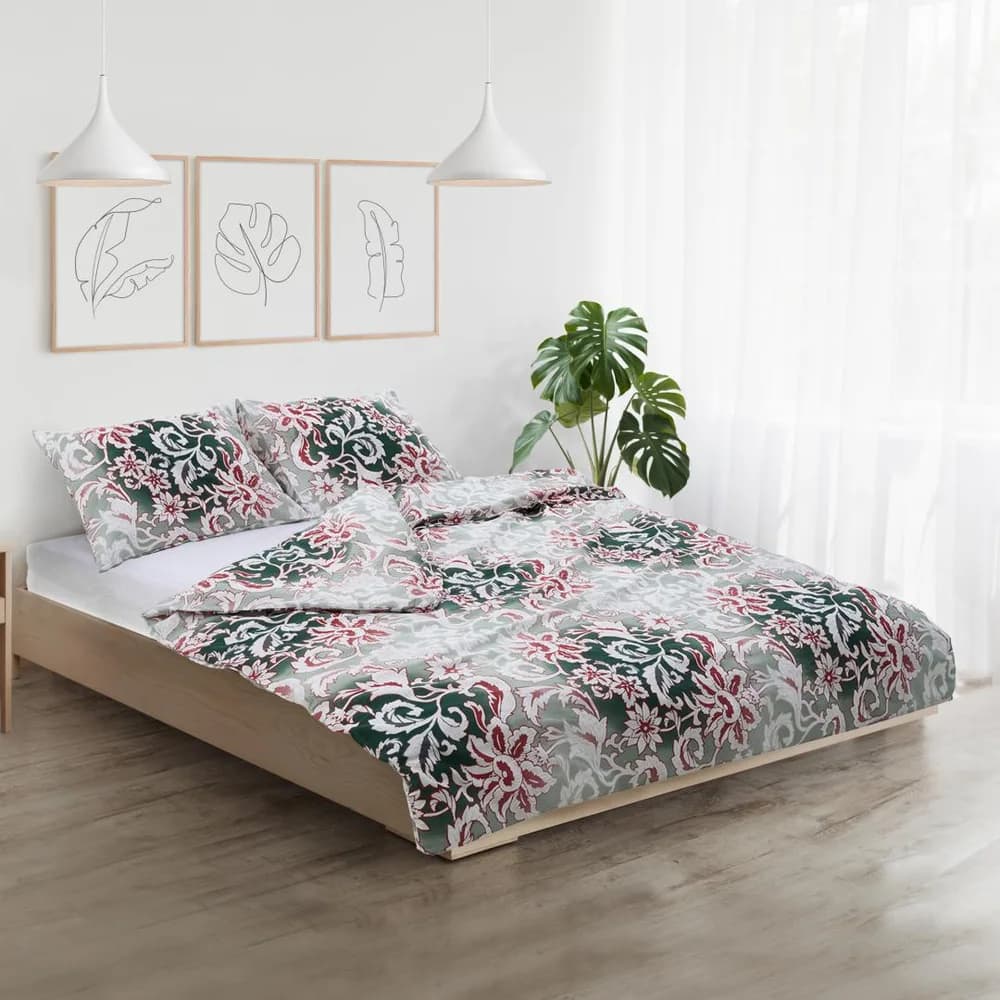 Lenjerie dubla 100% bumbac,4 piese, Vera — miniatură