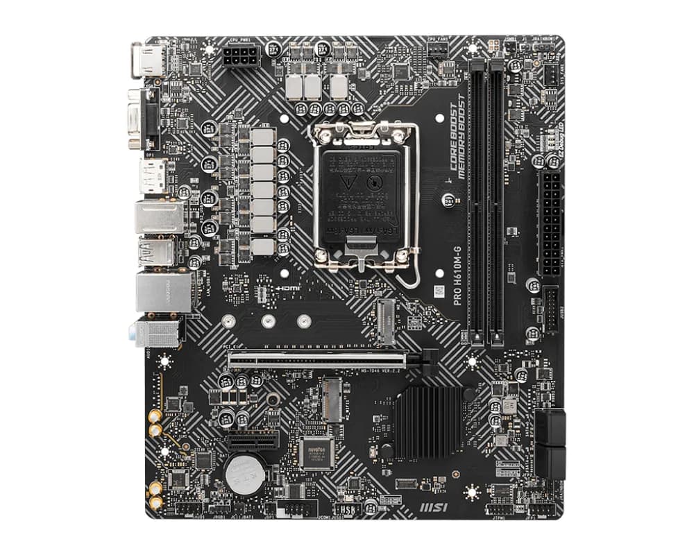 Placa de baza MSI PRO H610M-G, Socket LGA1700, DDR5, mATX, Negru "PRO H610M-G" — miniatură