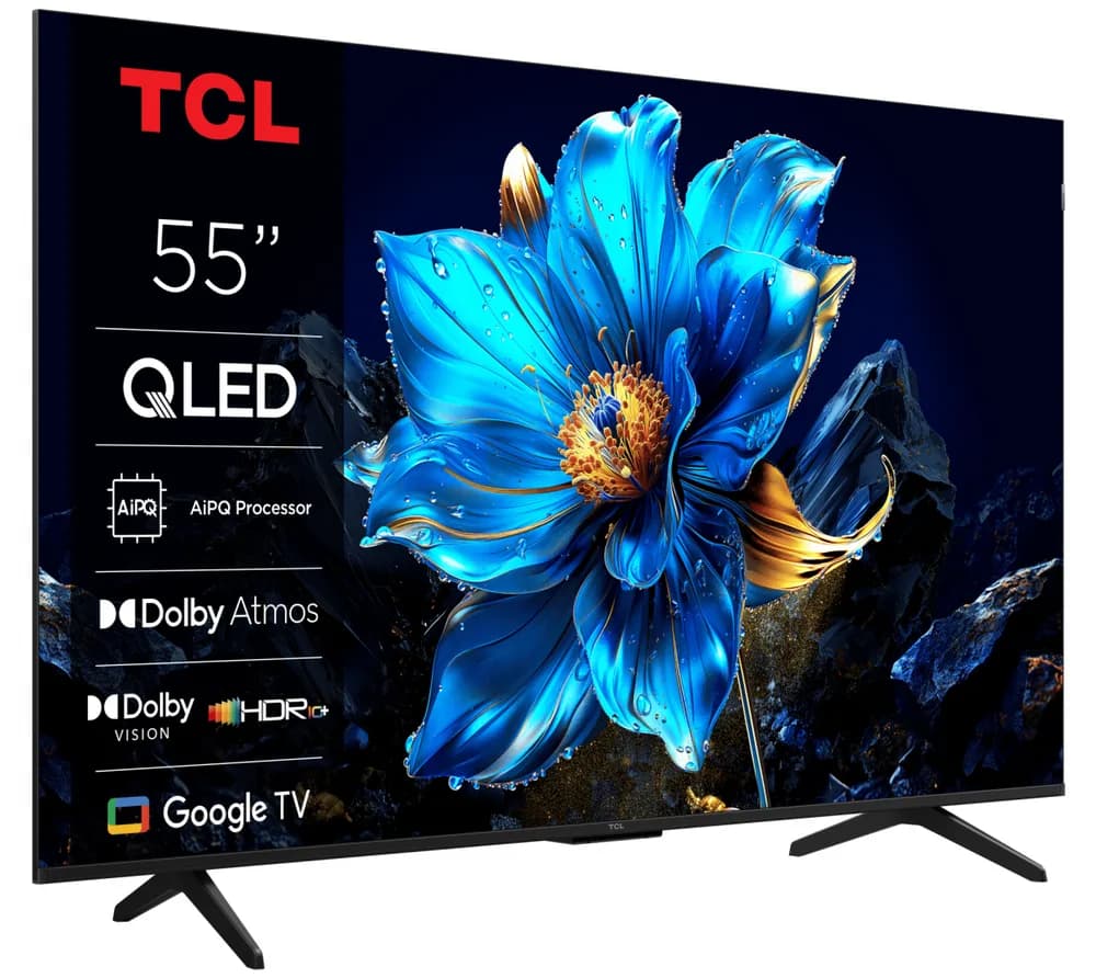 Televizor TCL QLED 55P7K, 139 cm, Smart Google TV, 4K, Clasa F — miniatură