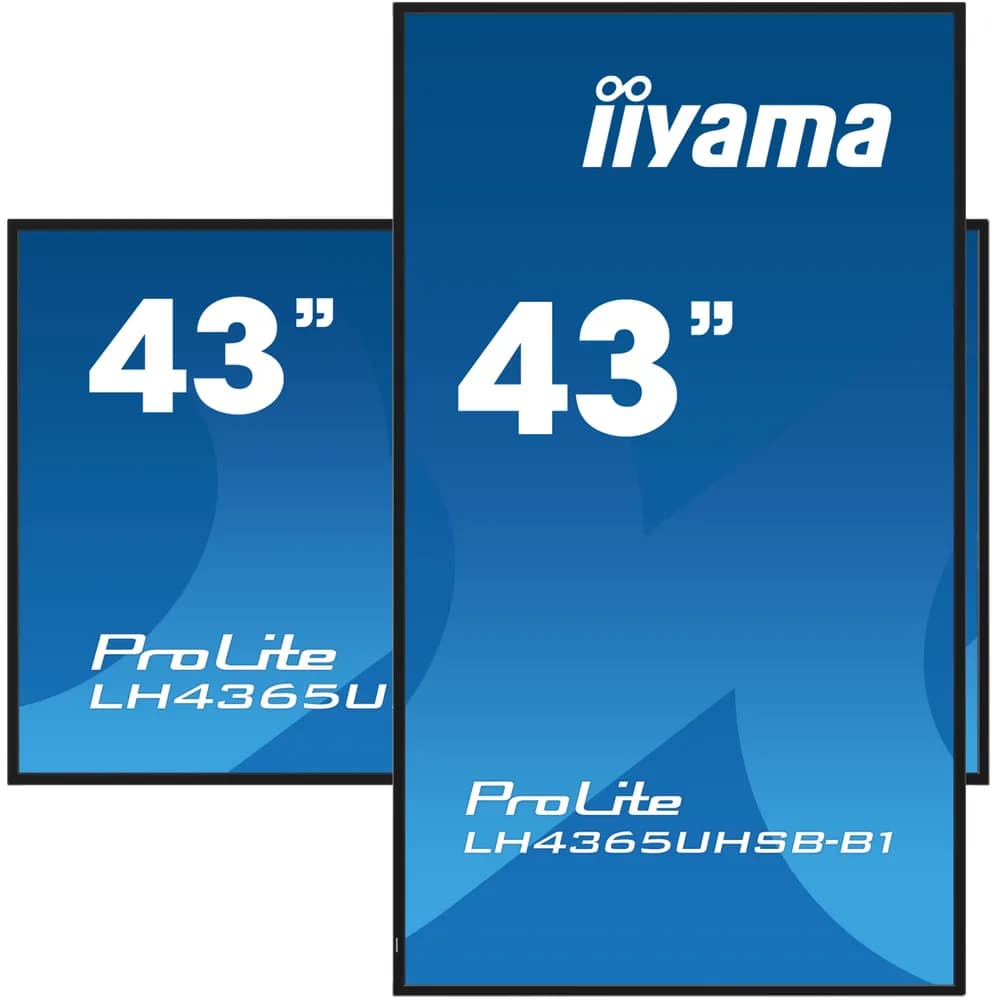 Ecran Profesional IPS LED iiyama ProLite 42.5" LH4365UHSB-B1, UHD (3840 x 2160), HDMI, DisplayPort, Boxe (Negru) "LH4365UHSB-B1" — miniatură