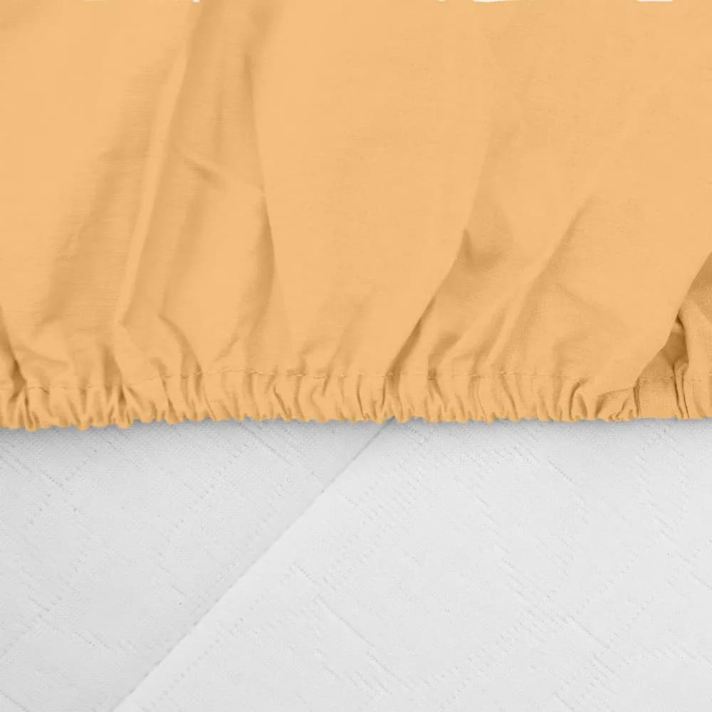 CEARCEAF PAT CU ELASTIC 140X200 CM GALBEN PAL — miniatură