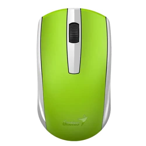 Mouse Genius "ECO-8100", PC sau NB, wireless 2.4GHz, optic, 1200 dpi, butoane/scroll 3/1, acumulator, verde, "31030046403" 4710268 262770 — miniatură