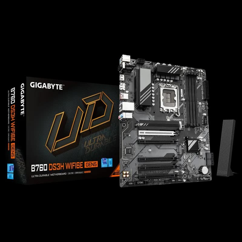 Placa de baza Gigabyte B760 DS3H WIFI6E GEN5, Socket 1700, DDR5, ATX