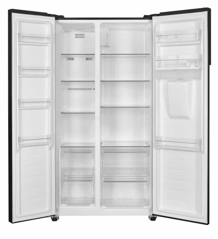 Side by Side HEINNER HSBS-H439NFBKWDE++, No Frost, 439 L, Clasa E, Dozator apa, Negru — miniatură