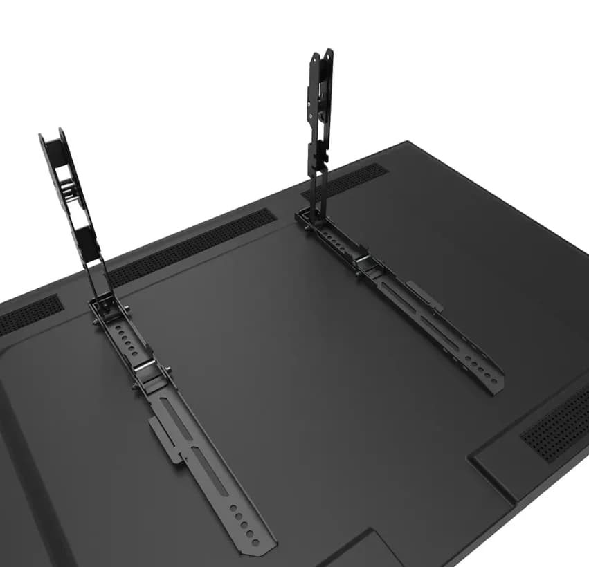 Suport perete Neomounts heavy duty, pentru display-uri interactive si ecrane grele de pana la 32-75", sistem de prindere VESA 400x400, greutate maxima suportata 100kg, fix, distanta fata de perete 4.2cm, cu sistem ce permite prinderea/desprinderea usoara a display-ului, securizabil cu lacat (nu este — miniatură