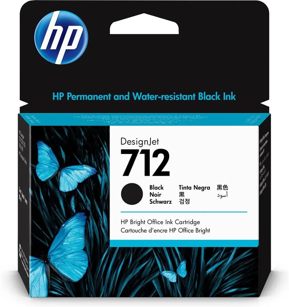 Cartus cerneala Original HP Black, nr.712, pentru DesignJet Studio 24|Studio 36|T230|T250|T630|T650, 80ml, "3ED71A"