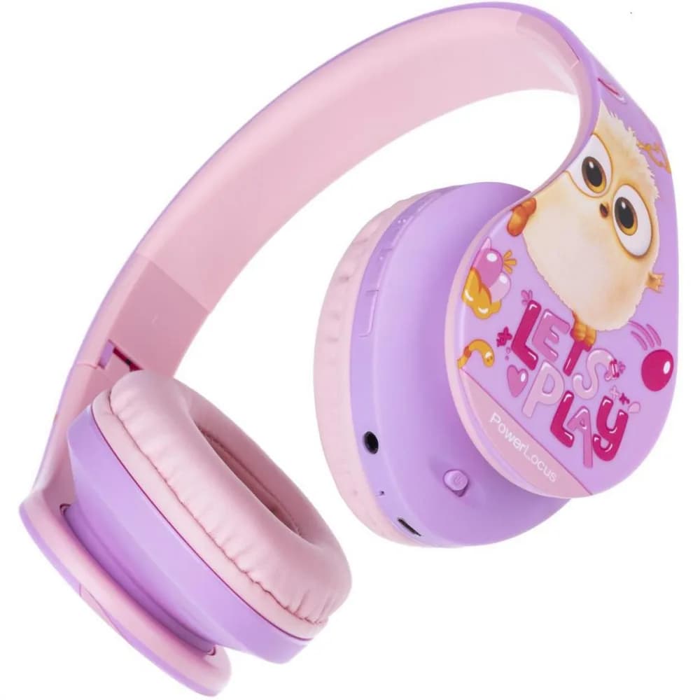 Casti Head-band PowerLocus P2 Angry Birds, Wireless, Roz — miniatură