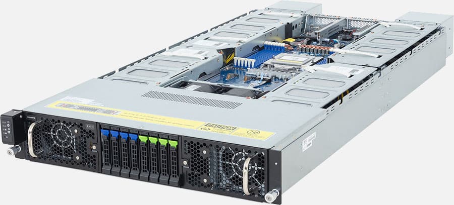 Gigabyte G294-Z21 — server GPU 2U, AMD EPYC 9005, până la 4 GPU, 8 bay-uri