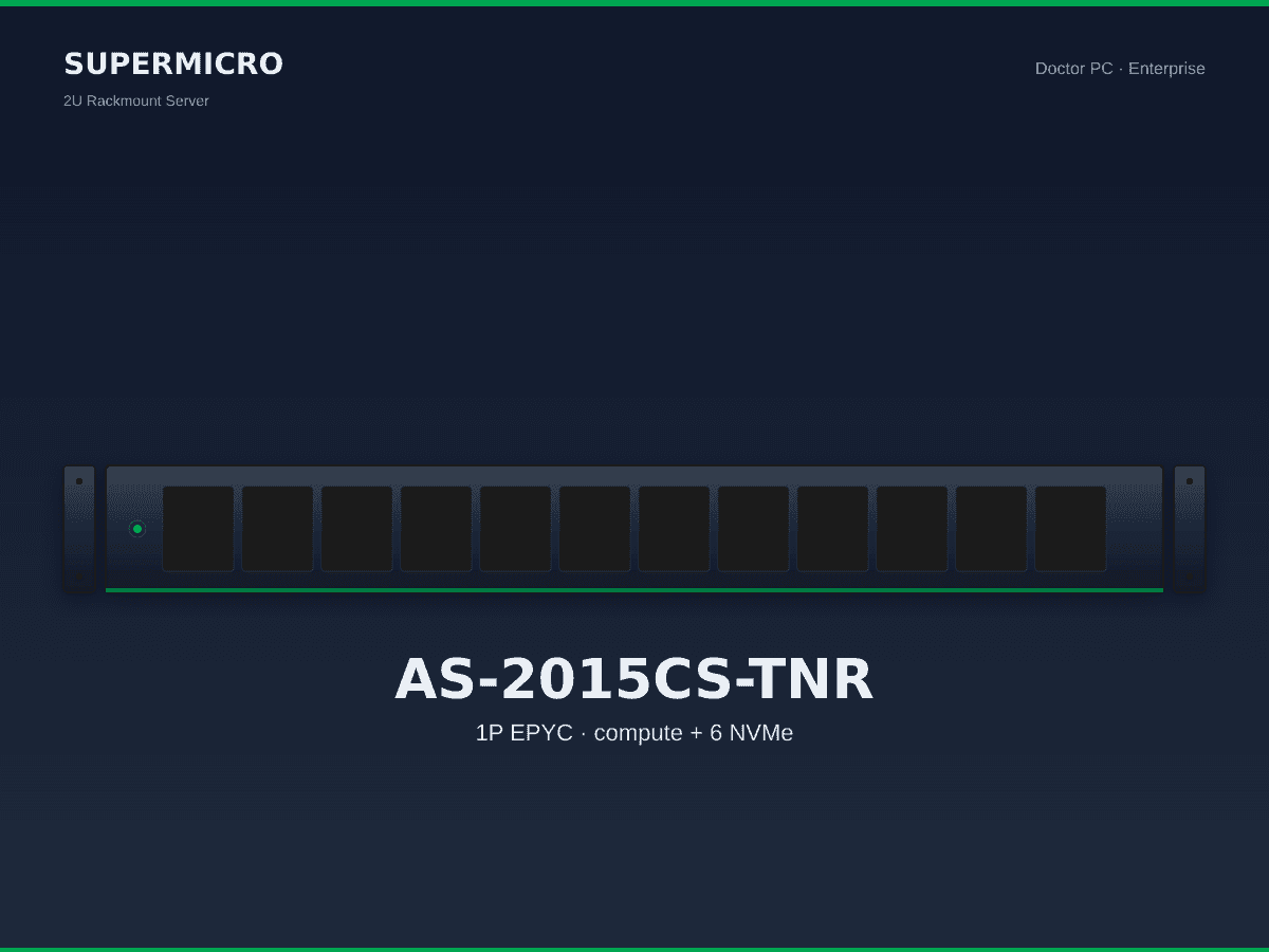 Supermicro AS-2015CS-TNR 2U EPYC Compute + 6 NVMe