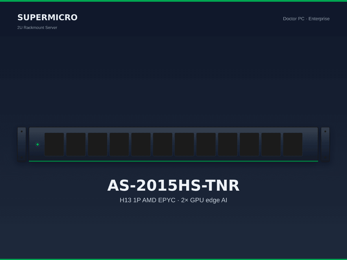 Supermicro AS-2015HS-TNR 2U H13 EPYC Edge AI Server