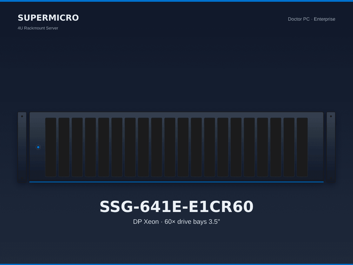 Supermicro SSG-641E-E1CR60 4U Intel Xeon Storage (60× 3.5")