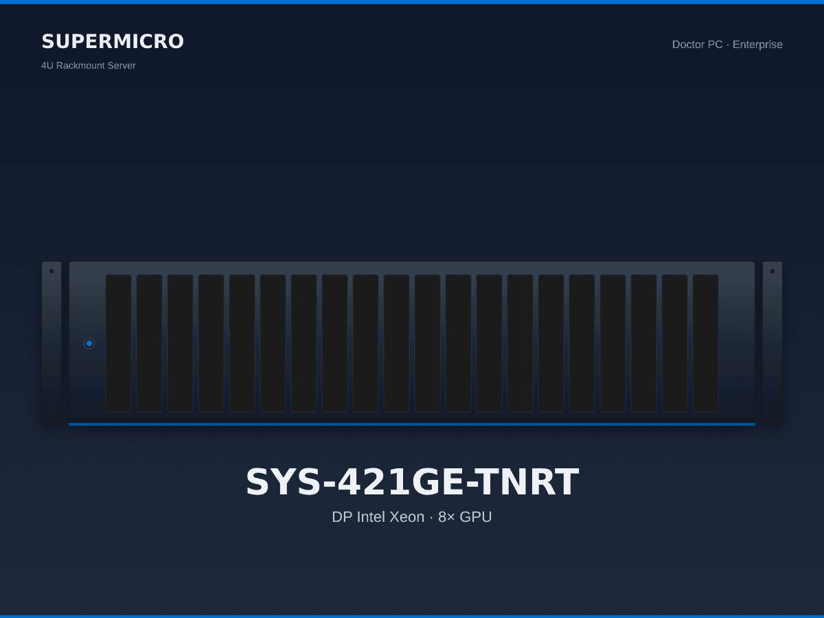 Supermicro SYS-421GE-TNRT 4U Intel Xeon GPU Server